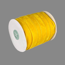 Оксамитова стрічка 2,5 см х 50 ярдів Жовтий Marill (D00825-С 13)
