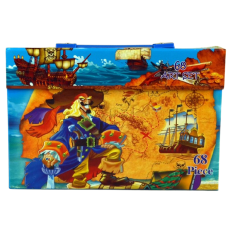 Художній набір для малювання у валізі 68 предметів, комплект юного художника “Пірати“ KNZ