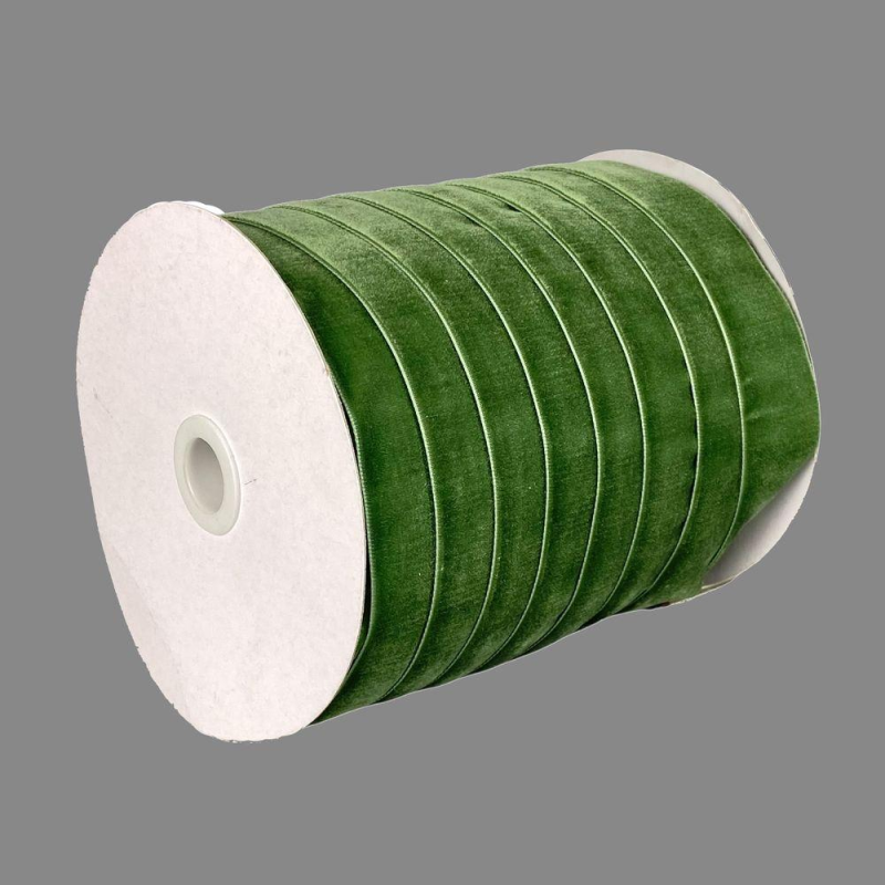 Оксамитова стрічка 2,5 см х 50 ярдів Зелений Marill (D00825-C 41)