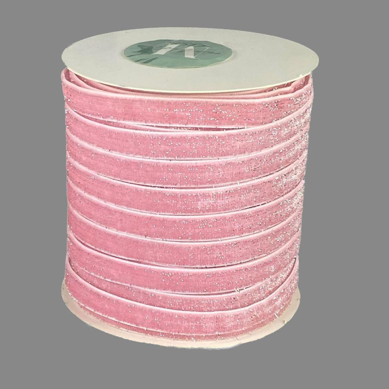 Оксамитова стрічка блискуча 1,0 см х 50 ярдів Рожевий Marill (D16710- pink) Оксамитова стрічка блискуча 1,0 см х 50 ярдів Рожевий Marill (D16710- pink)