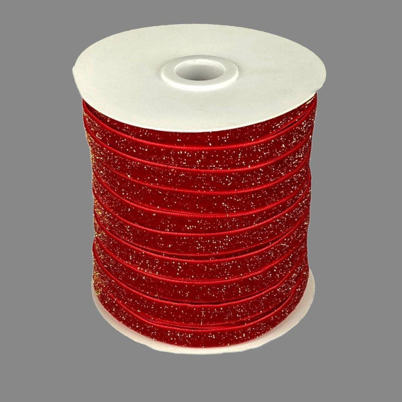 Оксамитова стрічка блискуча 1,0 см х 50 ярдів Червоний Marill (D16710-C 139) Оксамитова стрічка блискуча 1,0 см х 50 ярдів Червоний Marill (D16710-C 139)