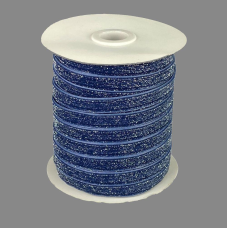 Оксамитова стрічка блискуча 1,0 см х 50 ярдів Синій Marill (D16710-C 131)