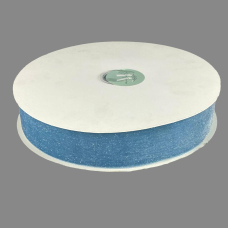 Оксамитова стрічка блискуча 4,0 см х 30 ярдів Блакитний Marill (D16740- blue)