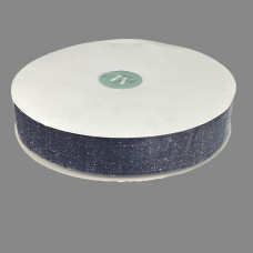 Оксамитова стрічка блискуча 4,0 см х 30 ярдів Сірий Marill (D16740- dark gray)