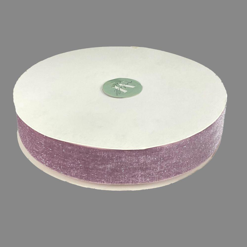 Оксамитова стрічка блискуча 4,0 см х 30 ярдів Рожевий Marill (D16740- dark powder)