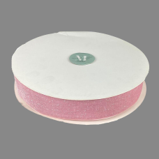 Оксамитова стрічка блискуча 4,0 см х 30 ярдів Рожевий Marill (D16740- pink)