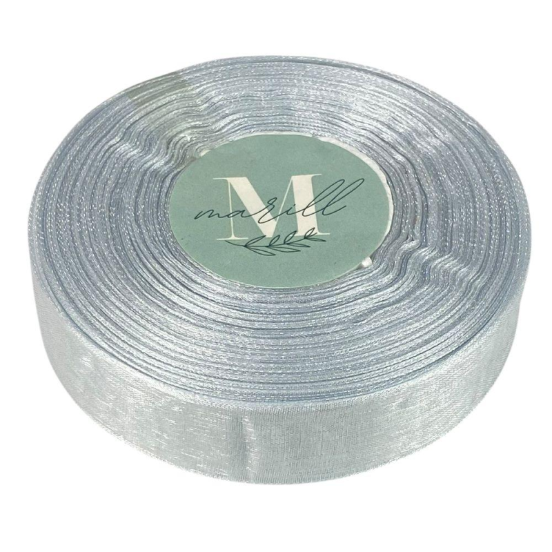 Стрічка з органзи сіра 2,0 см х 50 ярдів Сірий Marill (D02020-bk38)