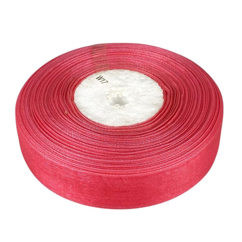 Стрічка з органзи “чайна троянда“ 2,0 см х 50 ярдів Червоний Marill (D02020-260)