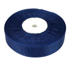 Стрічка з органзи темно-синя 2,0 см х 50 ярдів Синій Marill (D02020-38)