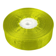 Стрічка з органзи “лайм“ 2,5 см х 50 ярдів Зелений Marill (D02025-1098)
