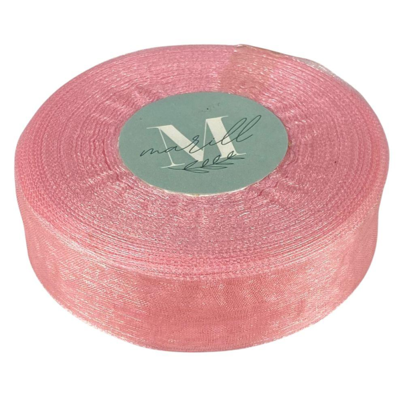 Стрічка з органзи рожева 2,5 см х 50 ярдів Рожевий Marill (D02025-1110) Стрічка з органзи рожева 2,5 см х 50 ярдів Рожевий Marill (D02025-1110)