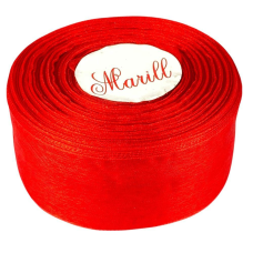 Стрічка з органзи червона 4,0 см х 50 ярдів Червоний Marill (D02040-1026)