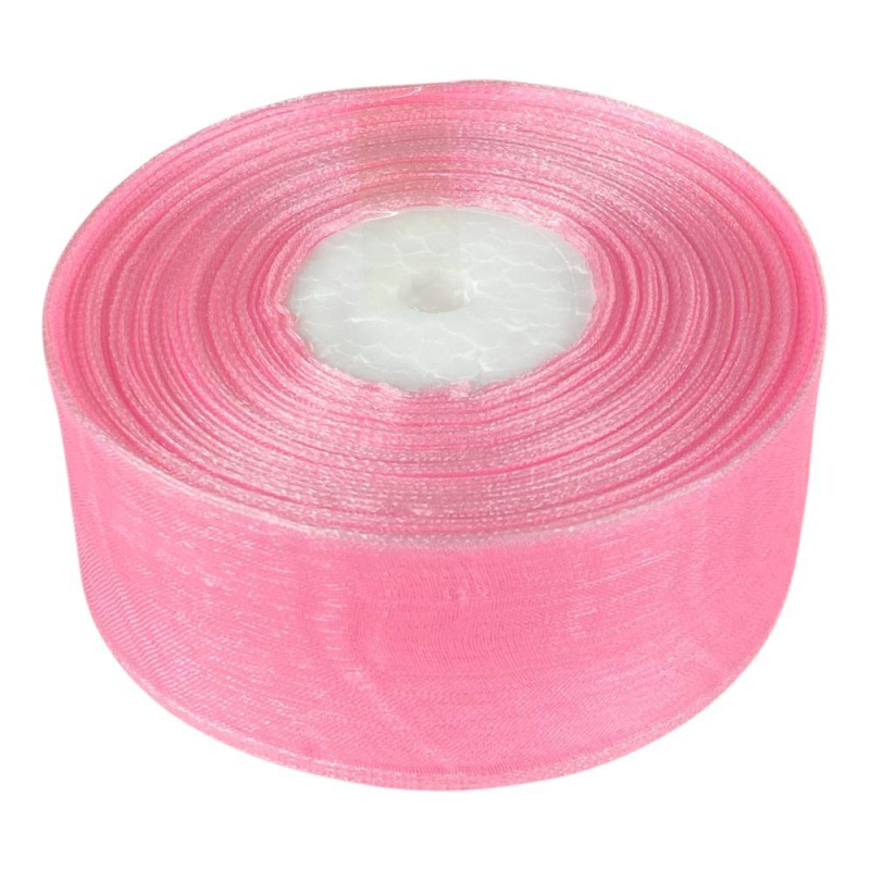 Стрічка з органзи рожева 4,0 см х 50 ярдів Рожевий Marill (D02040-1004) Стрічка з органзи рожева 4,0 см х 50 ярдів Рожевий Marill (D02040-1004)