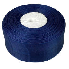 Стрічка з органзи темно-синя 4,0 см х 50 ярдів Синій Marill (D02040-bk19)
