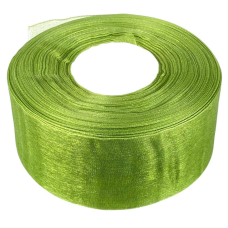 Стрічка з органзи трав“яниста 4,0 см х 50 ярдів Зелений Marill (D02040-1061)