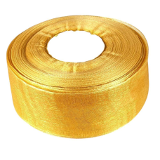 Стрічка з органзи “золоте сяйво“ 4,0 см х 50 ярдів Золотий Marill (D02040-bk35)