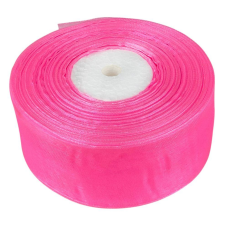 Стрічка з органзи яскраво рожева 4,0 см х 50 ярдів Рожевий Marill (D02040-005)