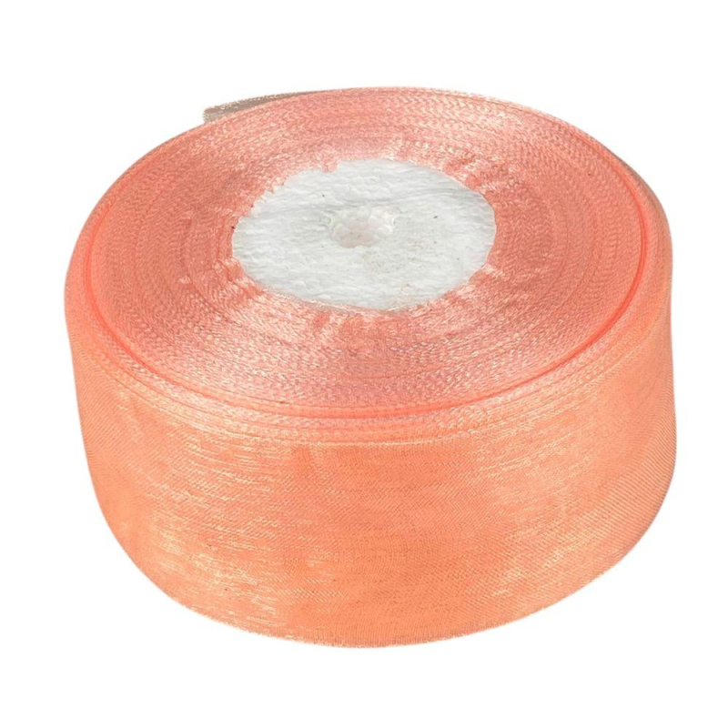 Стрічка з органзи “персикова пудра“ 4,0 см х 50 ярдів Marill (D02040-07) Стрічка з органзи “персикова пудра“ 4,0 см х 50 ярдів Marill (D02040-07)