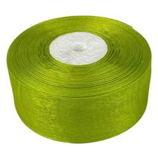 Стрічка з органзи оливкова 4,0 см х 50 ярдів Зелений Marill (D02040-68)