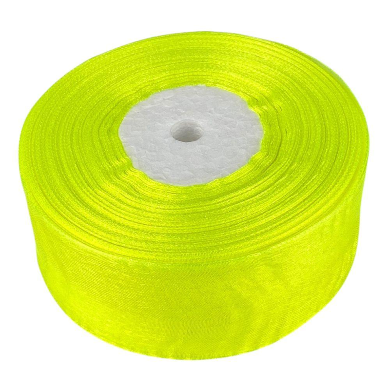 Стрічка з органзи жовтий неон 4,0 см х 50 ярдів Жовтий Marill (D02040-058) Стрічка з органзи жовтий неон 4,0 см х 50 ярдів Жовтий Marill (D02040-058)
