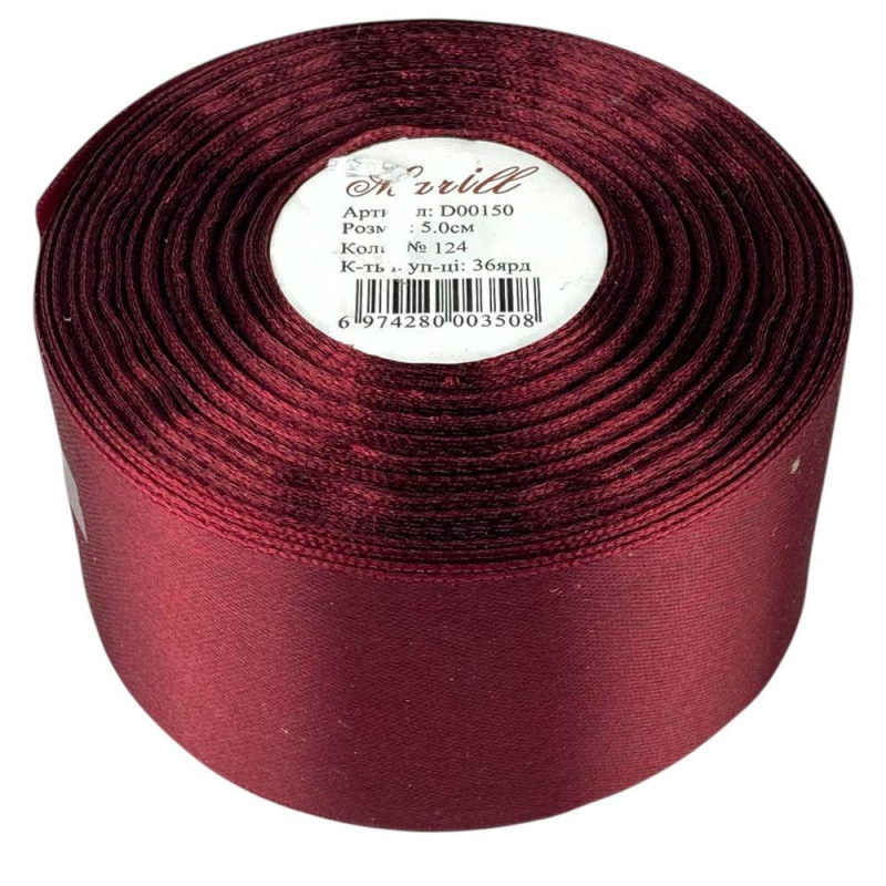 Атласна стрічка 5 см (±5 мм) x 33 м (LA5033-124)