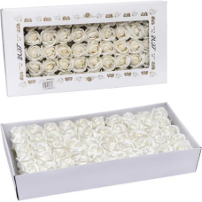 Квітка для декору - мило “Троянда“ D=5см H=6,5см Біла, Квітка з мила, Мильні квіти KNZ