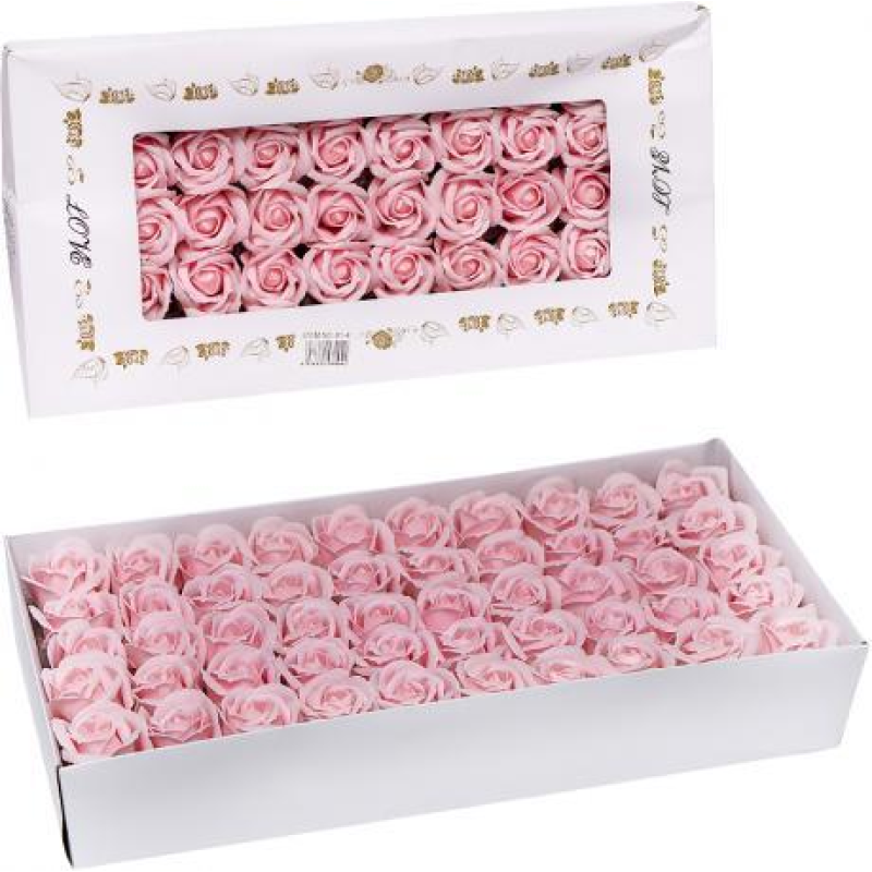 Квітка для декору - мило “Троянда“ D=5см H=6,5см Світло Рожева, Квітка з мила, Мильні квіти KNZ