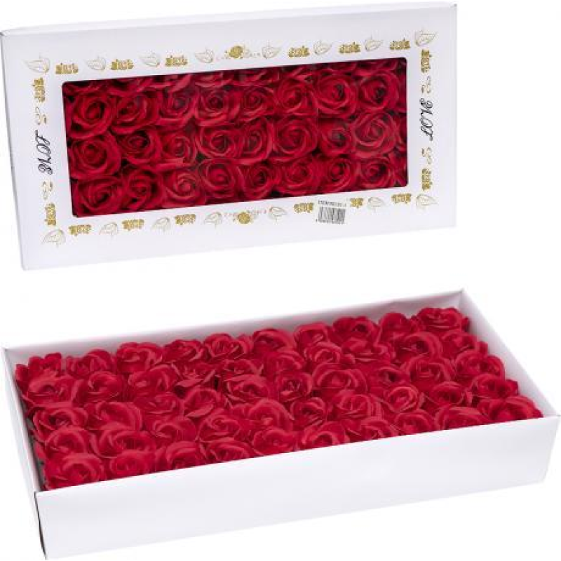 Квітка для декору - мило “Троянда“ D=5см H=6,5см Червона, Квітка з мила, Мильні квіти KNZ