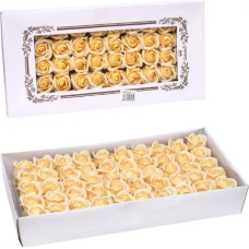 Квітка для декору - мило “Троянда“ D=5см H=6,5см Кремовий, Квітка з мила, Мильні квіти KNZ