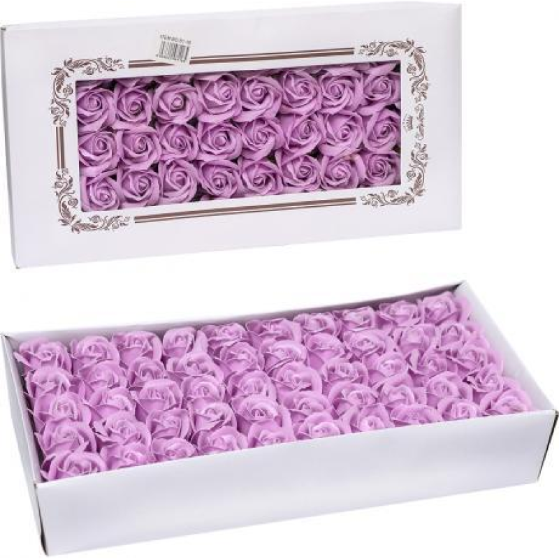 Квітка для декору - мило “Троянда“ D=5см H=6,5см Ніжно Бузкова, Квітка з мила, Мильні квіти KNZ