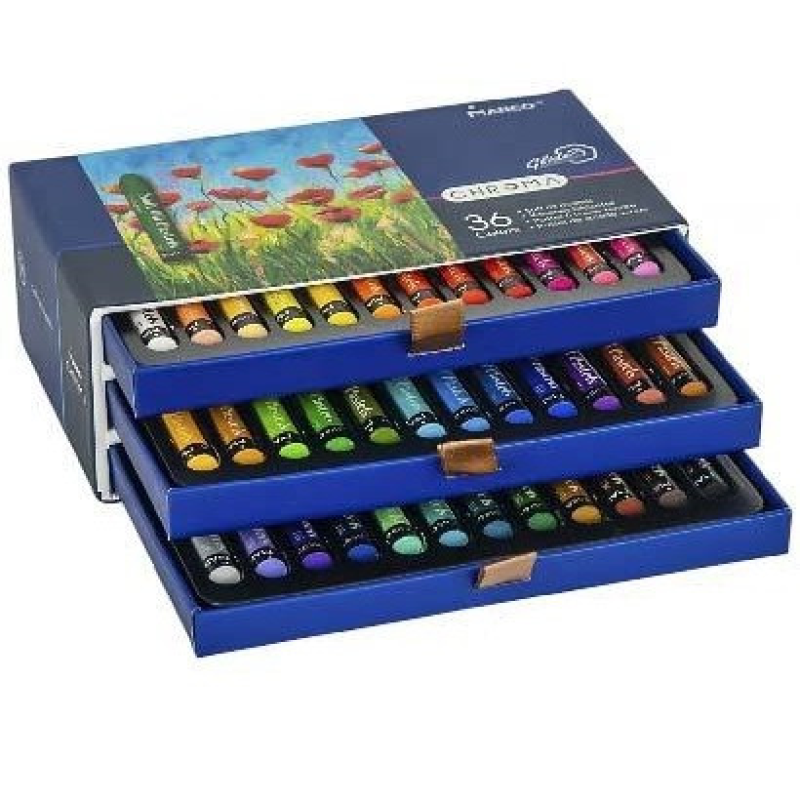 Пастель масляна 36 кольорів професійна MARCO CHROMA E1091-36CB олійна KNZ