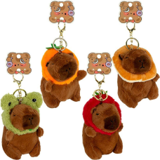 Брелок плюшевий Капібара в шапочці KNZ