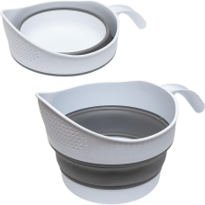 Складаний ківш-дуршлаг D=19 см H=14 cм силікон/пластик KNZ