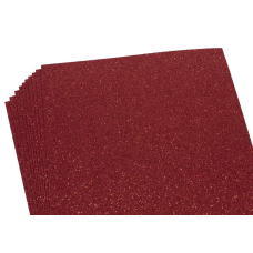 Фоаміран з глітером 21 х 29,7 см, 1,7 мм, 10 аркушів, червоний Червоний Unison (17GLA4-002)
