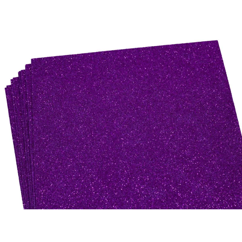 Фоаміран із глітером 21 х 29,7 см, 1,7 мм, 10 аркушів, фуксія Фіолетовий Unison (17GLA4-007)
