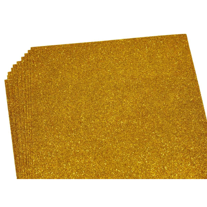 Фоаміран 1,0 мм темно-жовтий з глітером — 10листів, 17GLA4-015 Жовтий Unison (17GLA4-013)