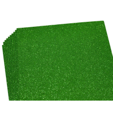 Фоаміран 1,7 мм зелений з глітером — 10листів, 17GLA4-018 Зелений Unison (17GLA4-018)