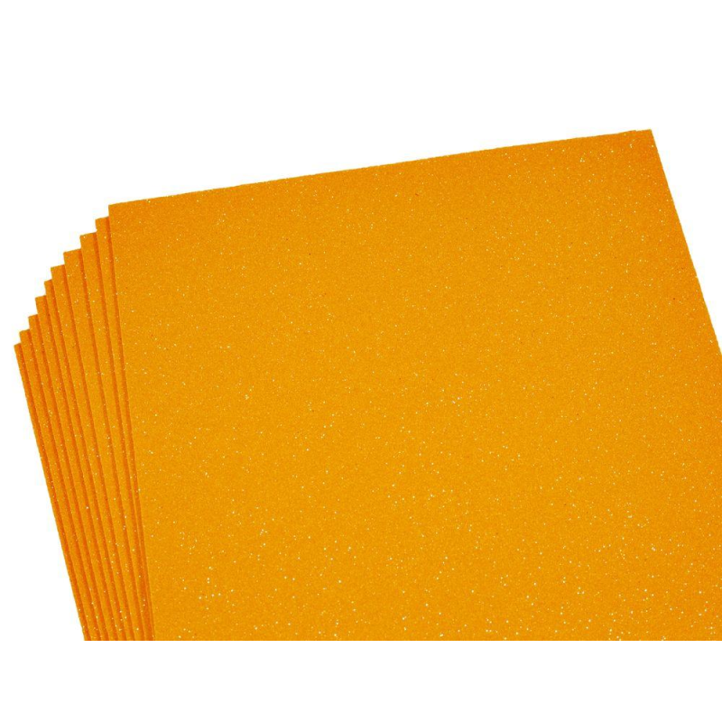 Фоаміран із глітером 21 х 29,7 см, 1,7 мм, 10 аркушів, жовтогарячий Unison (17FA4-005) Фоаміран із глітером 21 х 29,7 см, 1,7 мм, 10 аркушів, жовтогарячий Unison (17FA4-005)