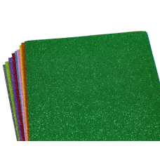 Фоаміран із глітером 21 х 29,7 см, 1,7 мм, 10 аркушів, мікс кольорів Різнобарвний Unison (17GLA4-MIX2)