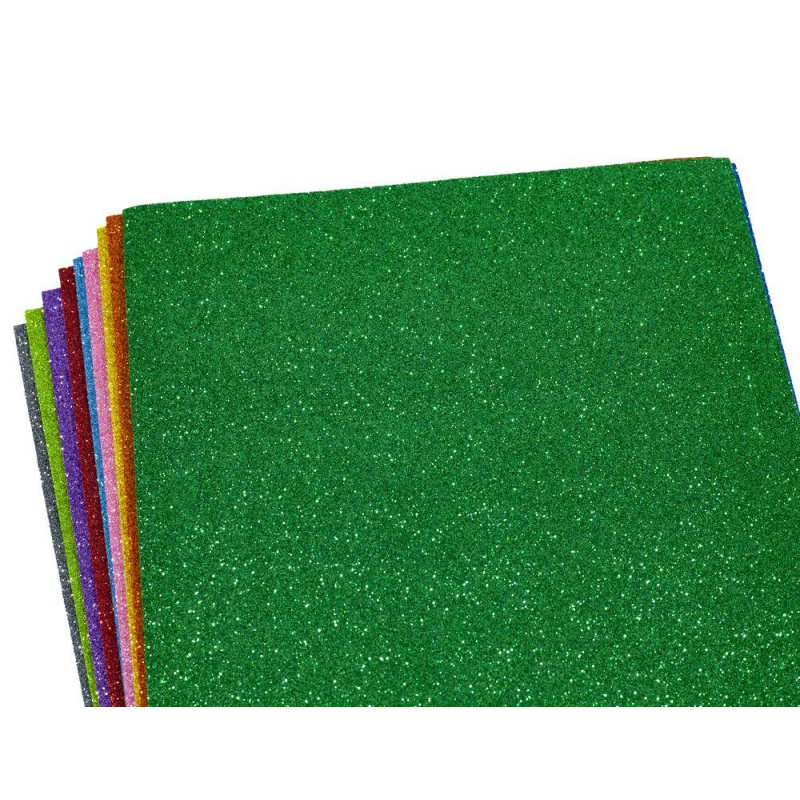 Фоаміран із глітером 21 х 29,7 см, 1,7 мм, 10 аркушів, мікс кольорів Різнобарвний Unison (17GLA4-MIX2) Фоаміран із глітером 21 х 29,7 см, 1,7 мм, 10 аркушів, мікс кольорів Різнобарвний Unison (17GLA4-MIX2)