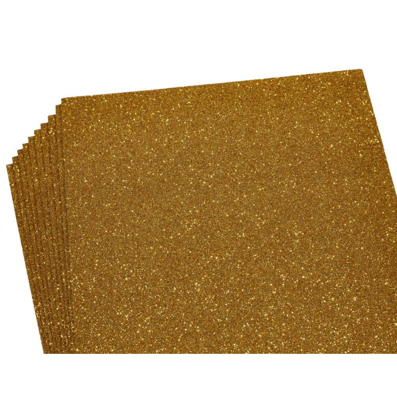 Фоаміран 1,7 мм золотистий із глітером — 10листів, 17GLA4-020 Золотий Unison (17GLA4-020)