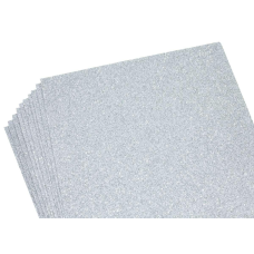 Фоаміран з глітером 21 х 29,7 см, 1,7 мм, 10 аркушів, срібло Срібний Unison (17GLA4-016)