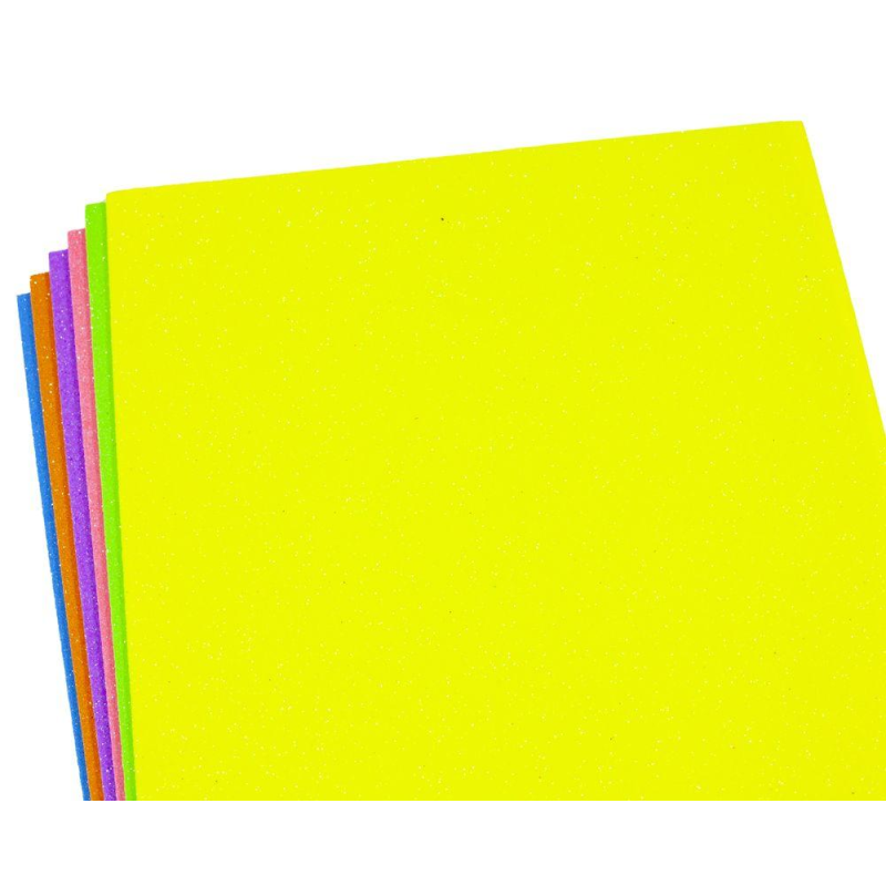 Фоліран 1.7 мм “МІКС“ Fluorescent Glitter HQ A4 (21X29.7CM) 6листів, 17F-MIX Різнобарвний Unison (17FA4-MIX) Фоліран 1.7 мм “МІКС“ Fluorescent Glitter HQ A4 (21X29.7CM) 6листів, 17F-MIX Різнобарвний Unison (17FA4-MIX)