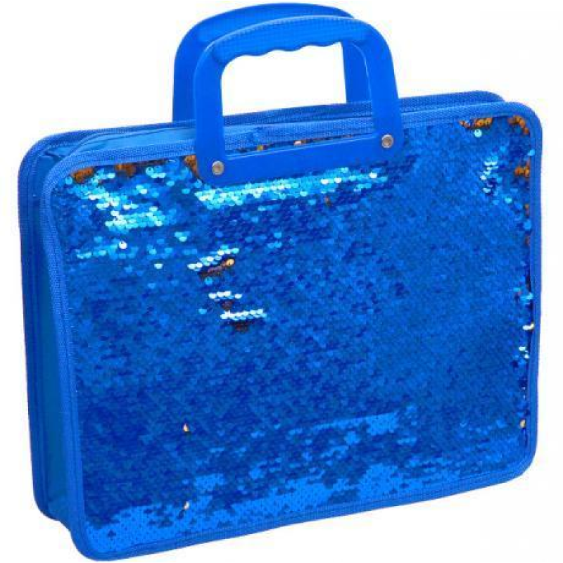 Сумка пластикова з паєтками 33*26*9 см Синя KNZ Сумка пластикова з паєтками 33*26*9 см Синя KNZ