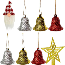 Набір новорічних підвісних прикрас 8 шт HL23AF-823 KNZ