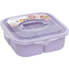 Контейнер для їжі на 4 секції 20*20*7 см ланчбокс 6117 KNZ