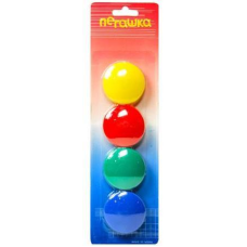 Набір кольорових магнітів 4шт на блістері d=40 мм “Пігашка“ M-40 KNZ