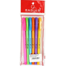 Набір масляних ручок 0,7 мм із 6 штук синя “Radius MX mix“ KNZ