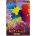 Блокнот А5, бічна пружина, 100 листів офсет, клітка, крейдована обкладинка м“яка “Серія Плями“ KNZ
