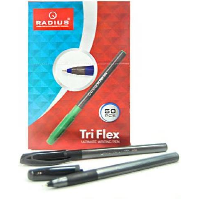 Ручка кулькова Tri Flex PL корпус grey metalic чорна KNZ